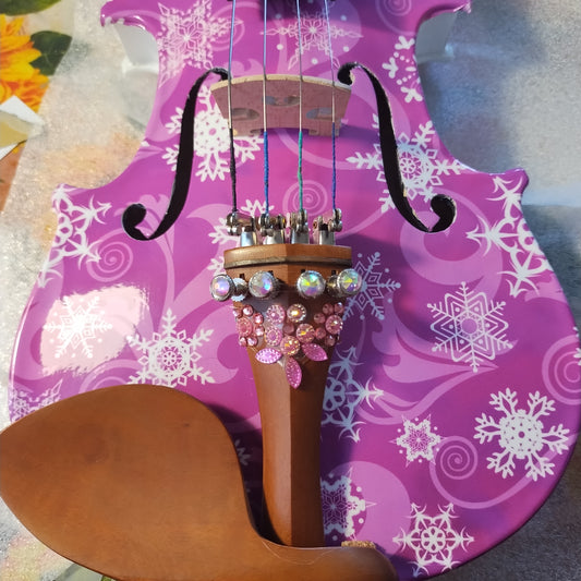 Snowflake Fuchsia Sparkle Violin Outfit - Rozanna's Violins