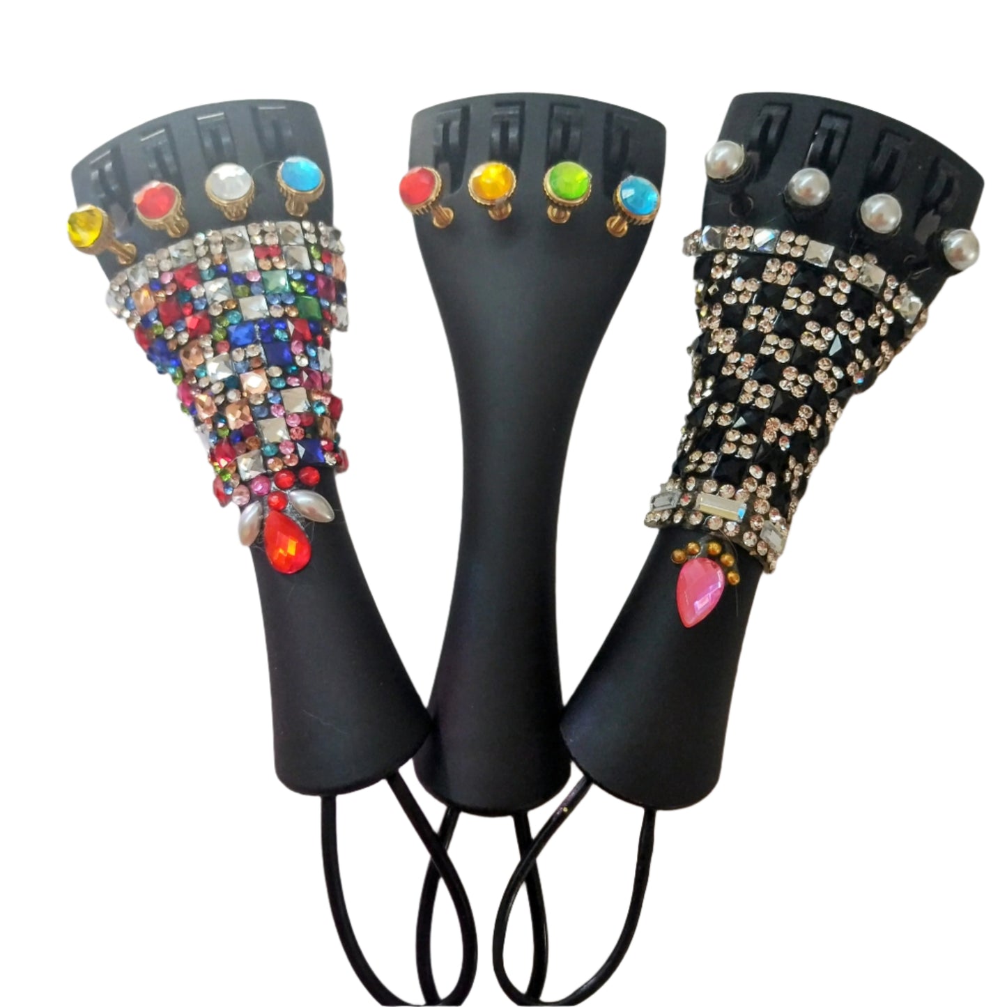 Color Coded Crystaline Violin Tailpiece