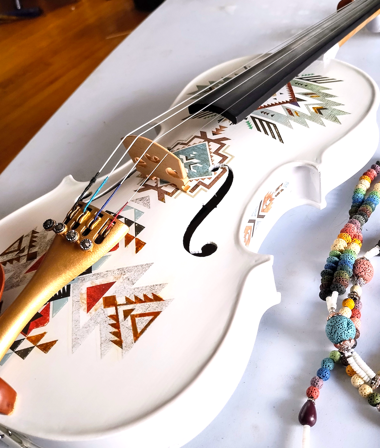 Pre-School 1/4 Size Custom White Violin Outfit SUPER SAVINGS - Rozanna's Violins