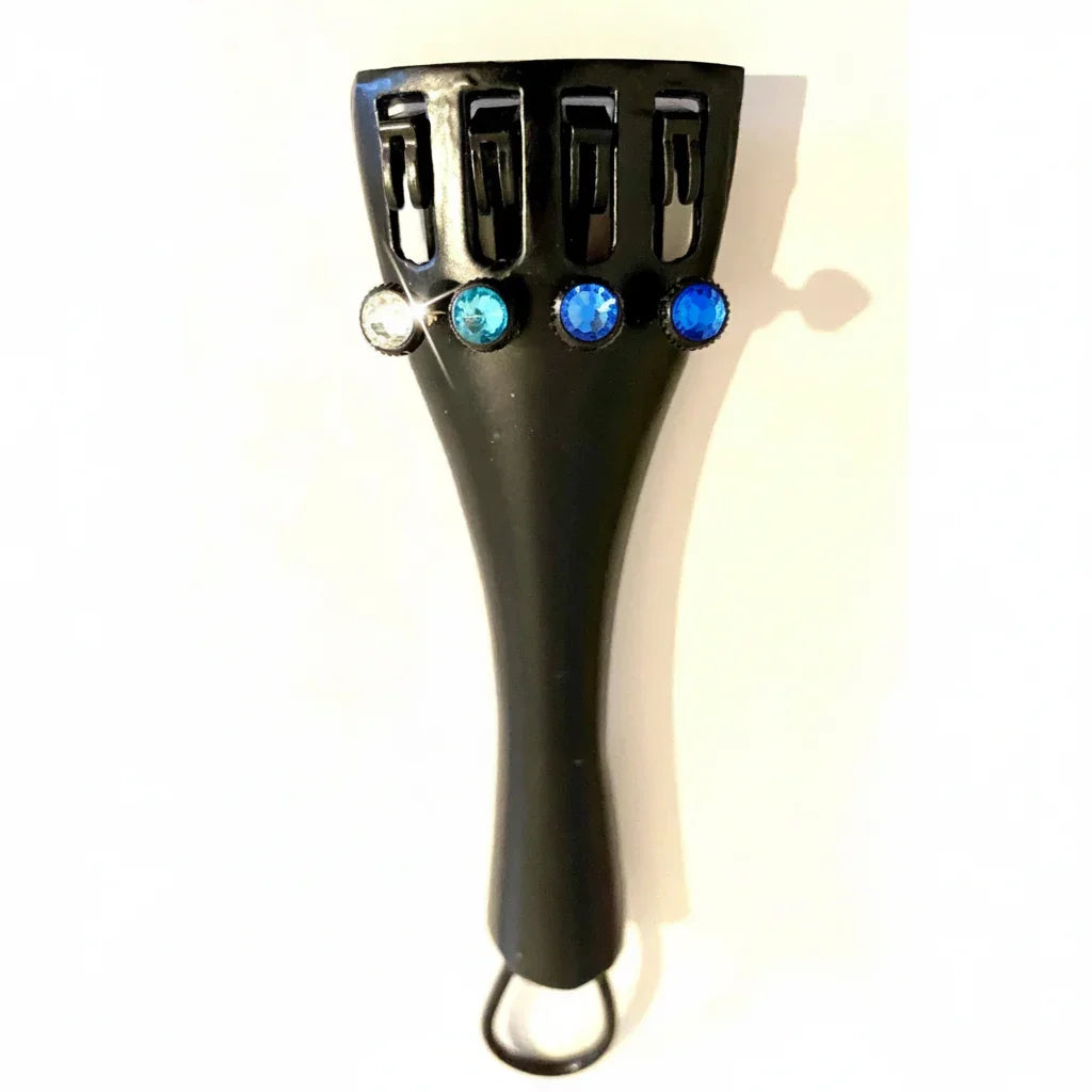 Rozanna's Blue Heaven Crystalline Viola Tailpiece | Blue Crystal Upgrade - Rozanna's Violins
