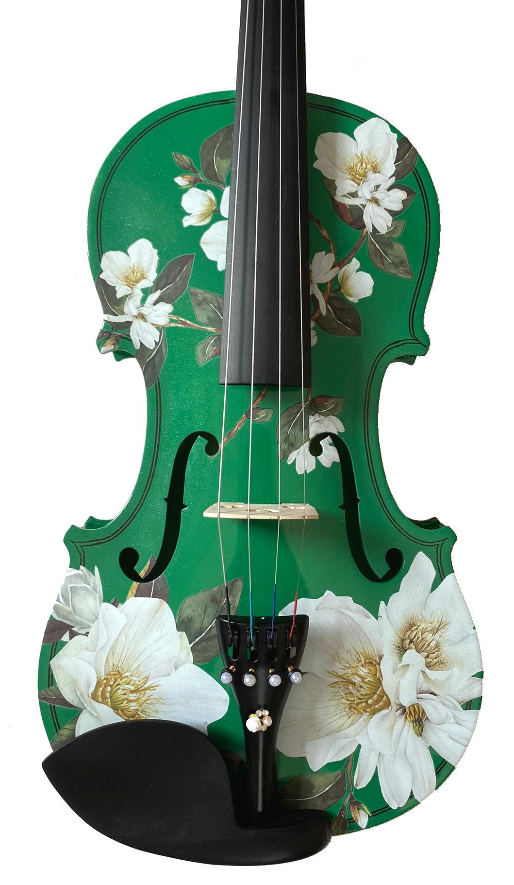 Magnolia Heaven Emerald Green Violin Outfit - Rozanna's Violins