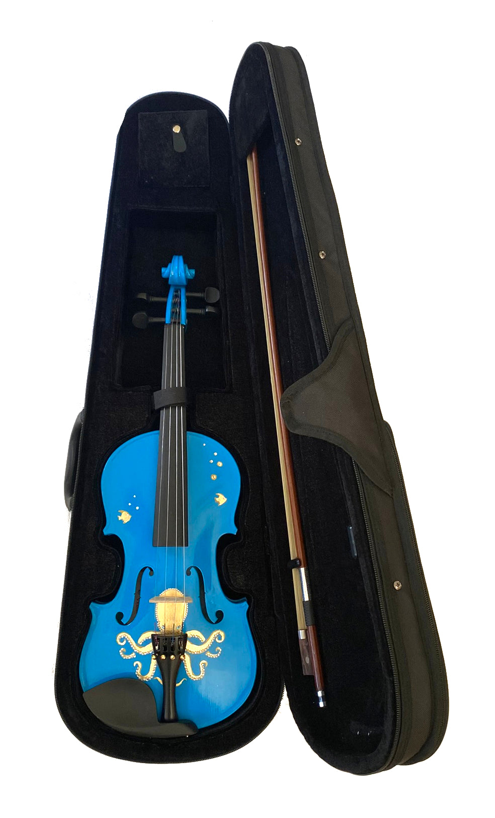 Octopus Bling Blue Violin Outfit - Rozanna's Violins