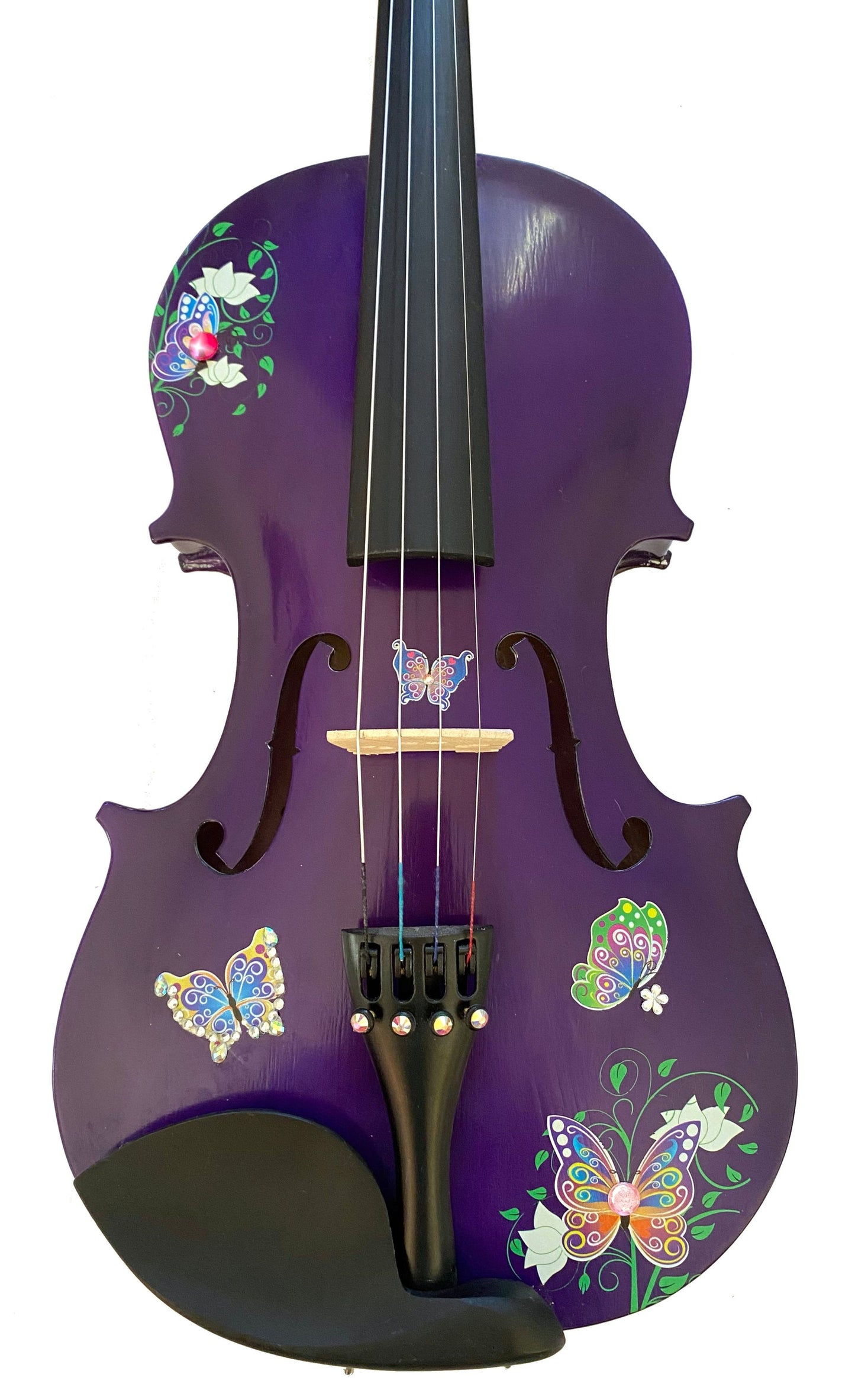 Butterfly Dream Purple Bejeweled Violin Outfit - Rozanna's Violins