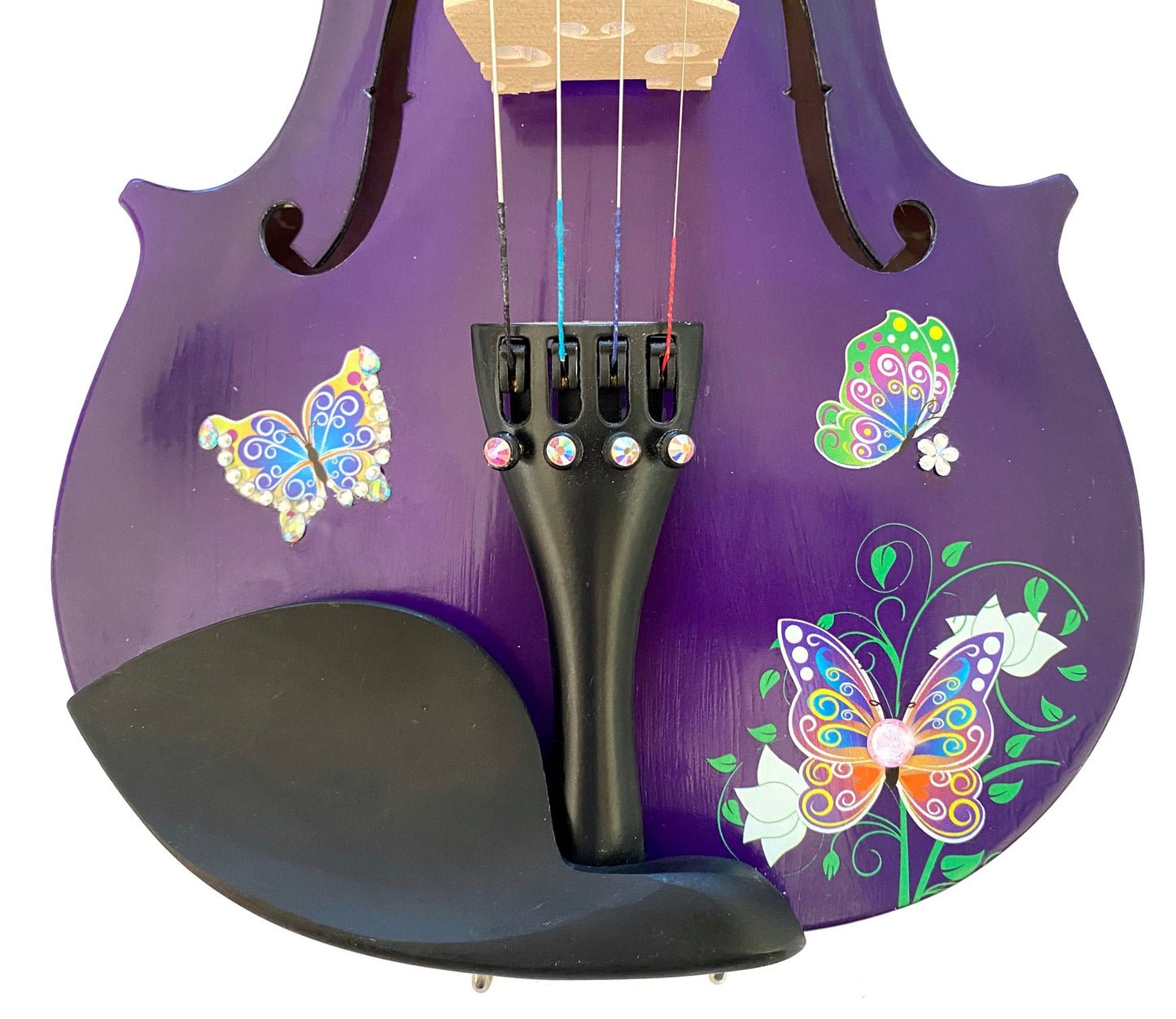 Butterfly Dream Purple Bejeweled Violin Outfit - Rozanna's Violins