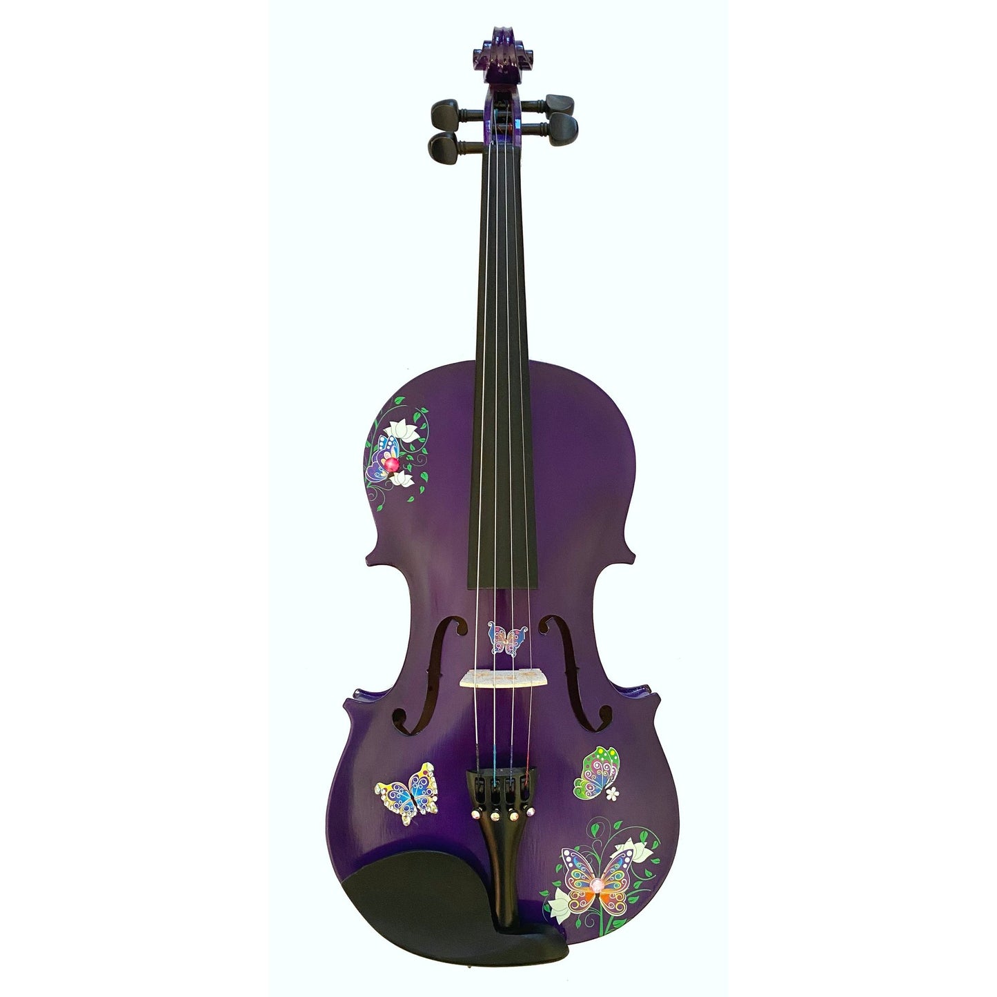 Butterfly Dream Purple Bejeweled Violin Outfit - Rozanna's Violins