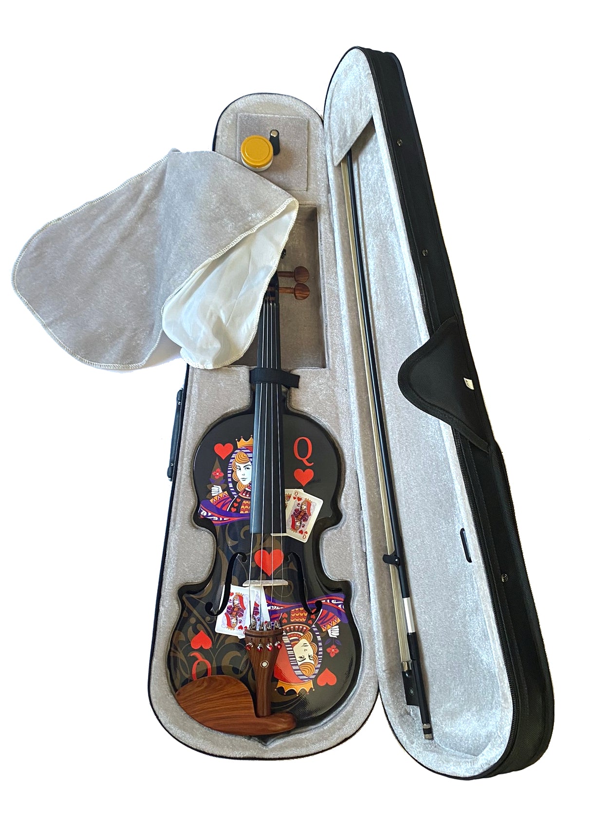 Queen of Hearts Black Violin - Rozanna's Violins