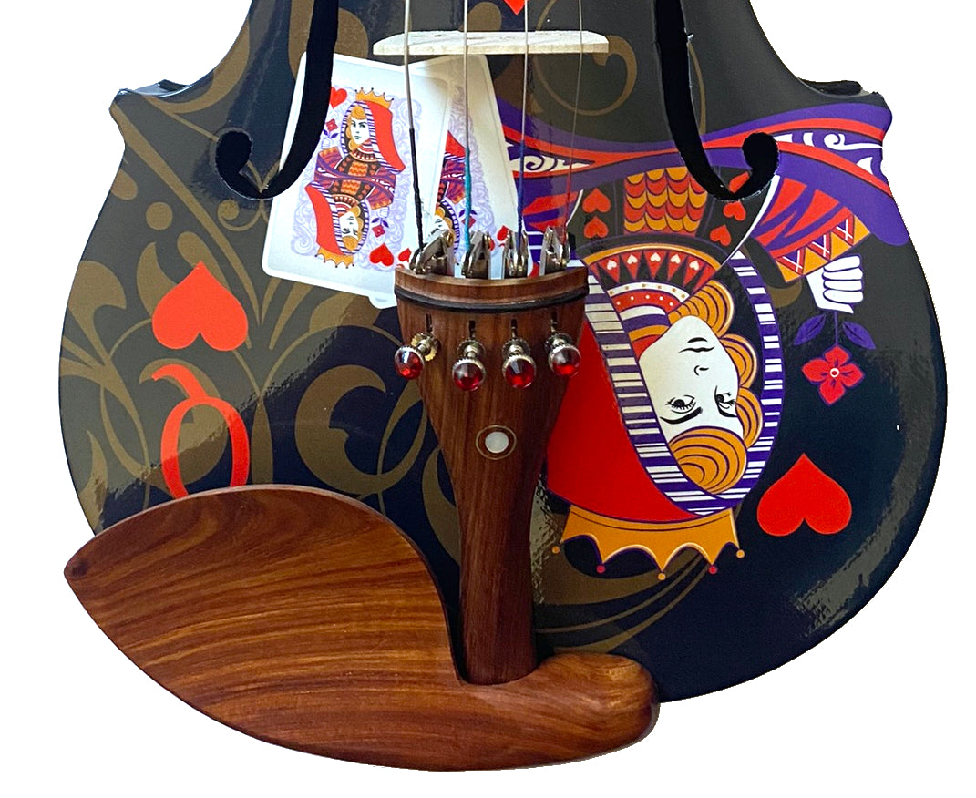 Queen of Hearts Black Violin - Rozanna's Violins