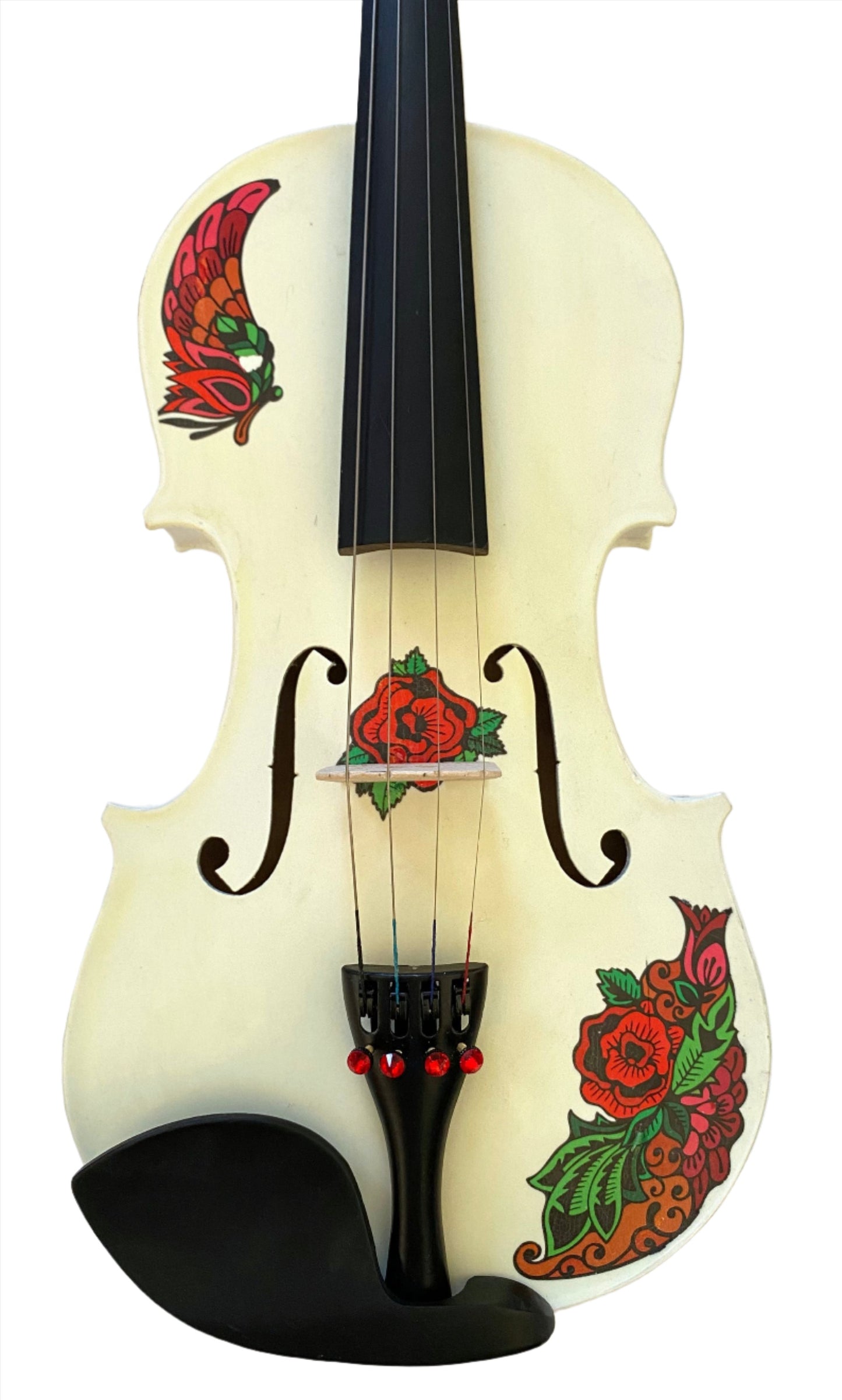 Rozanna's Butterfly Rose Tattoo White Violin Outfit - Rozanna's Violins