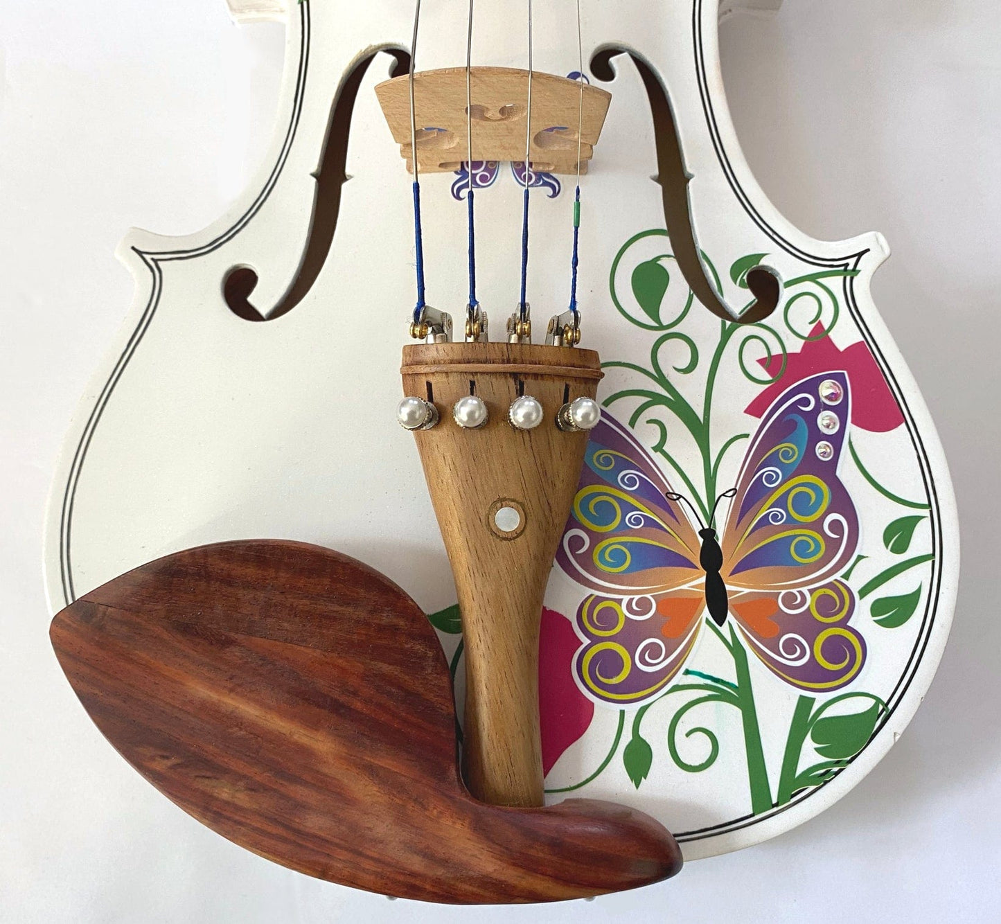 Rozanna's Violins Butterfly Dream II White Violin w/Greca (B stock)