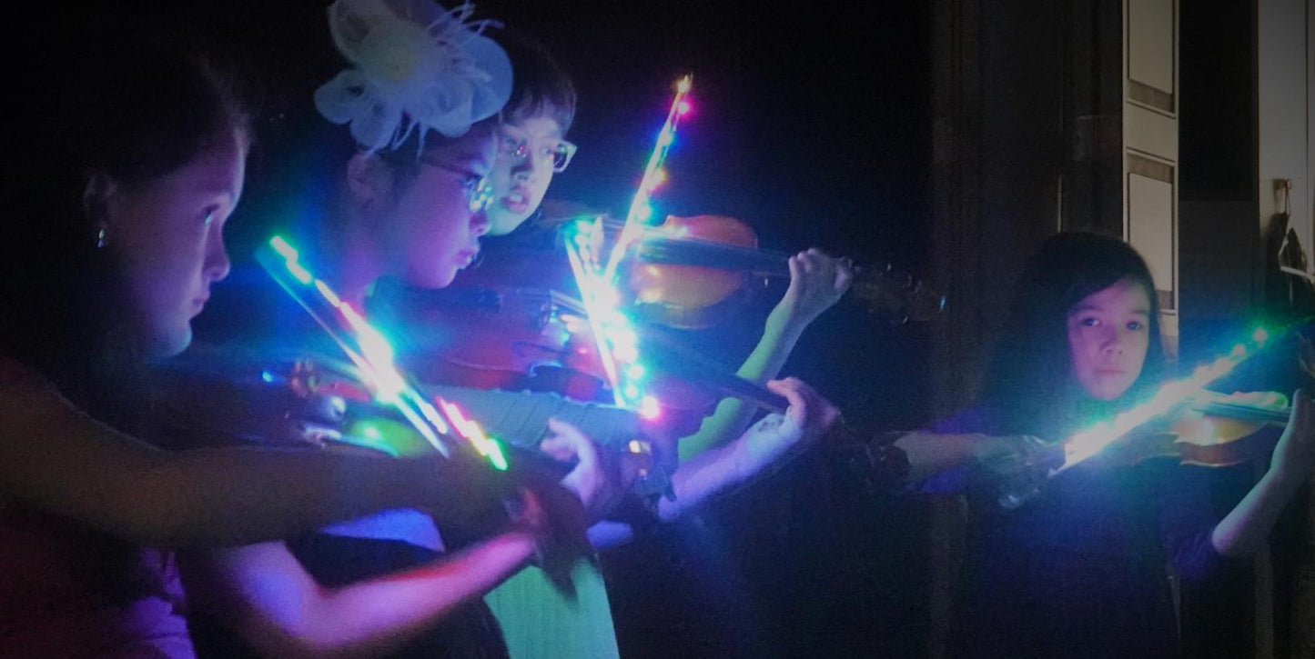 Rozanna's Violins 4/4 Glow Bow Angel White Violin Bow