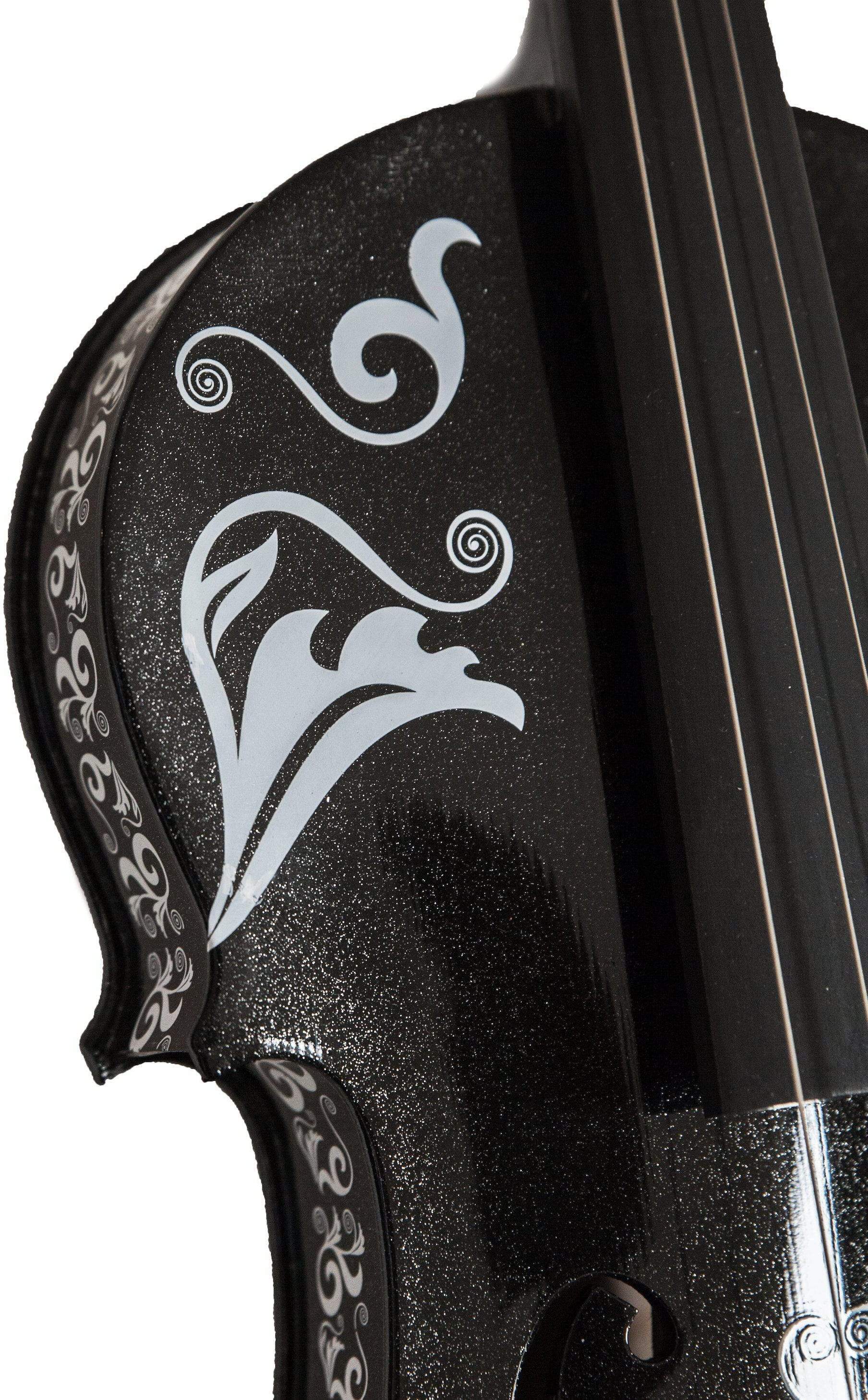 Rozanna's Violins Sugar Skull Black Glitter  Violin
