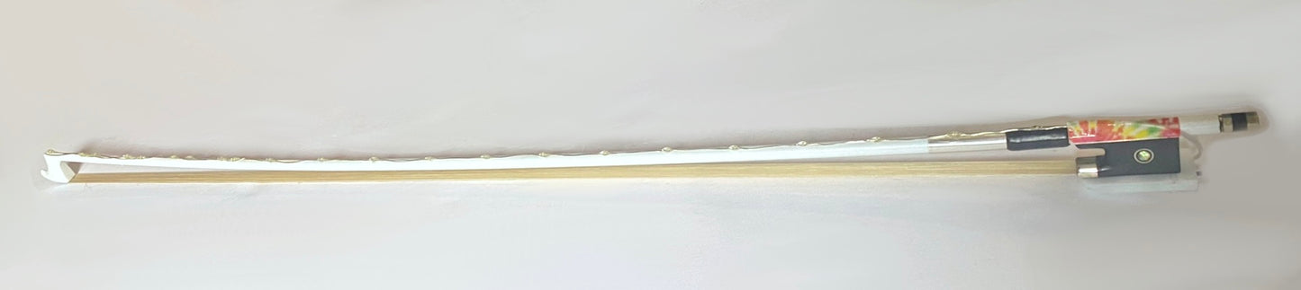 Rozanna's Glow Bow Multi Color White Carbon Fiber Violin Bow - Rozanna's Violins