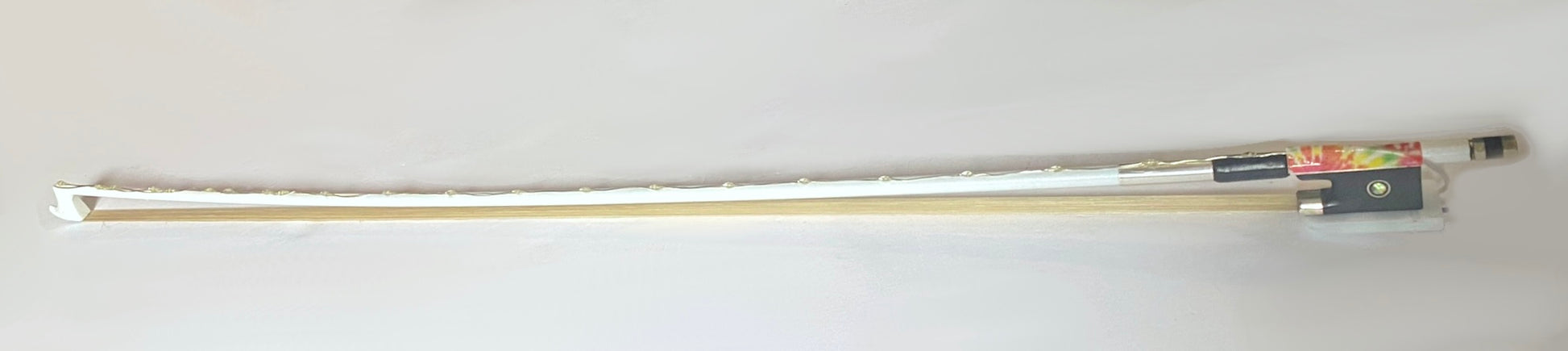 Rozanna's Glow Bow Multi Color White Carbon Fiber Violin Bow - Rozanna's Violins