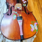 Butterfly Dream Deluxe Cello Outfit | Crystal Tailpiece & Brazilwood Bow - Rozanna's Violins