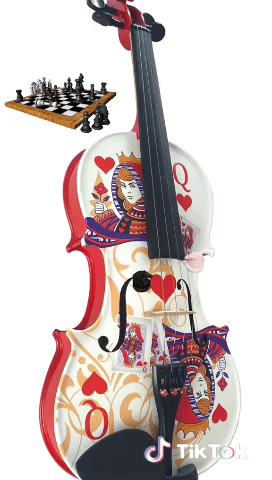 Queen of Hearts White/Red Violin Outfit