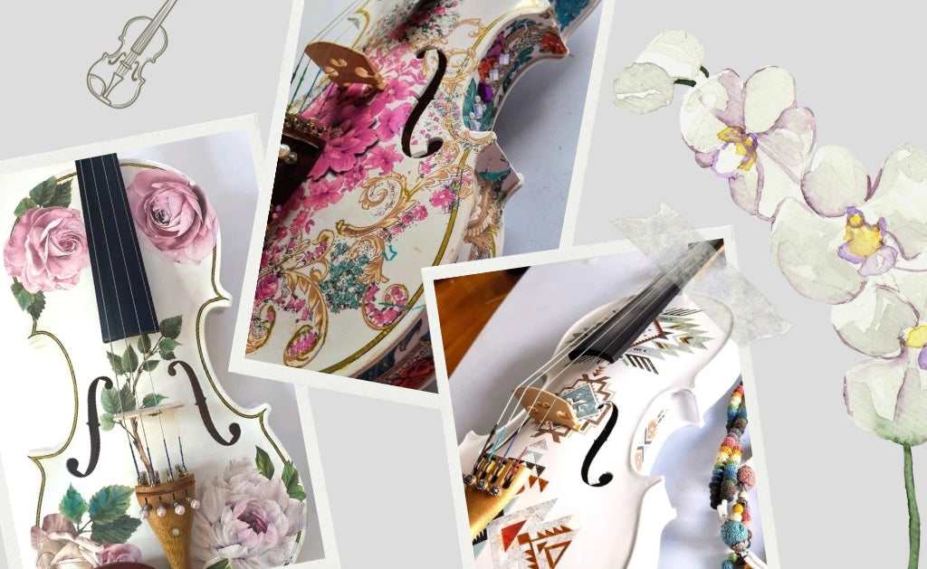Pre-School 1/4 Size Custom White Violin Outfit SUPER SAVINGS - Rozanna's Violins