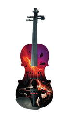 Lightning Boy Anime Violin Outfit | Carbon Fiber Bow & Crystal Tailpiece - Rozanna's Violins