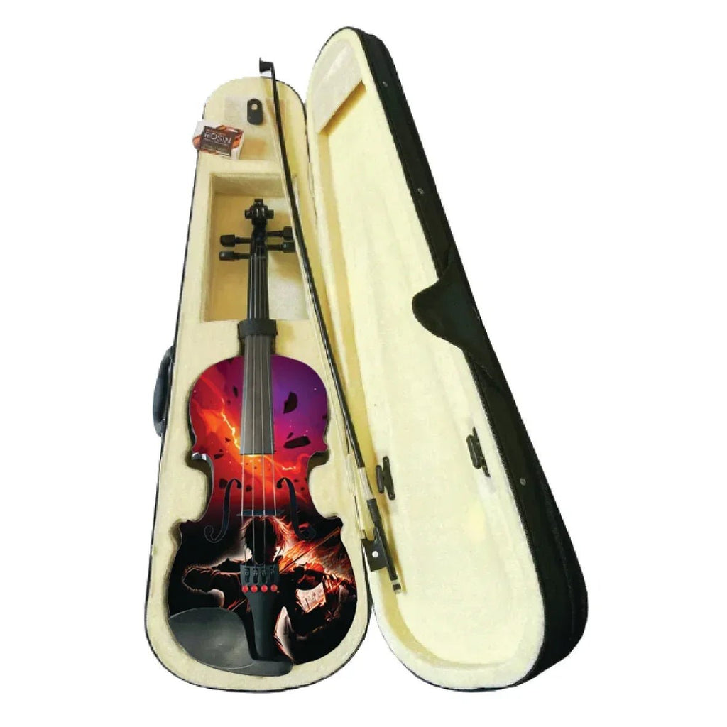 Lightning Boy Anime Violin Outfit | Carbon Fiber Bow & Crystal Tailpiece - Rozanna's Violins