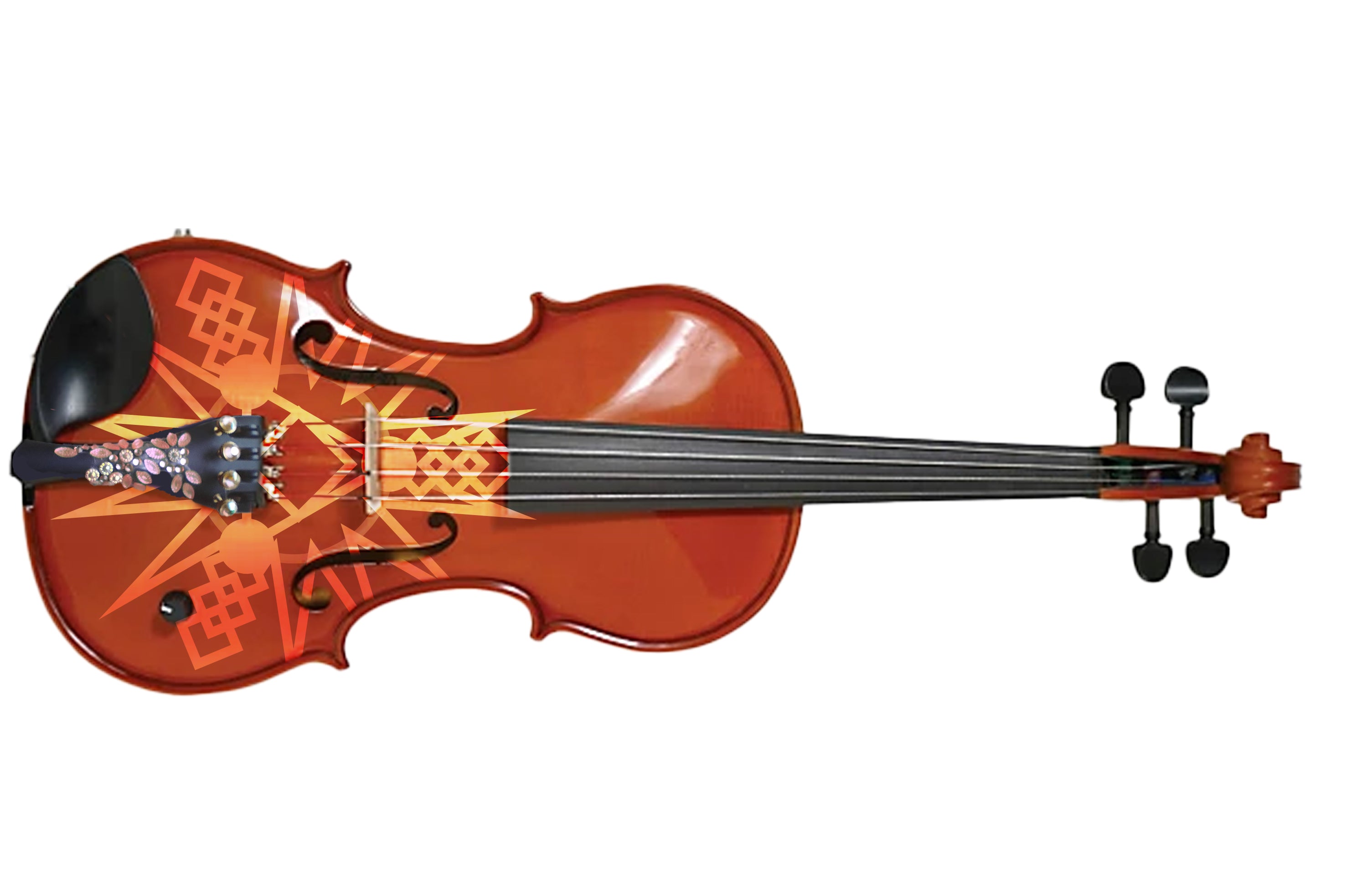 Electric Blue Lightning Violin | Electro-Acoustic & Machine Head