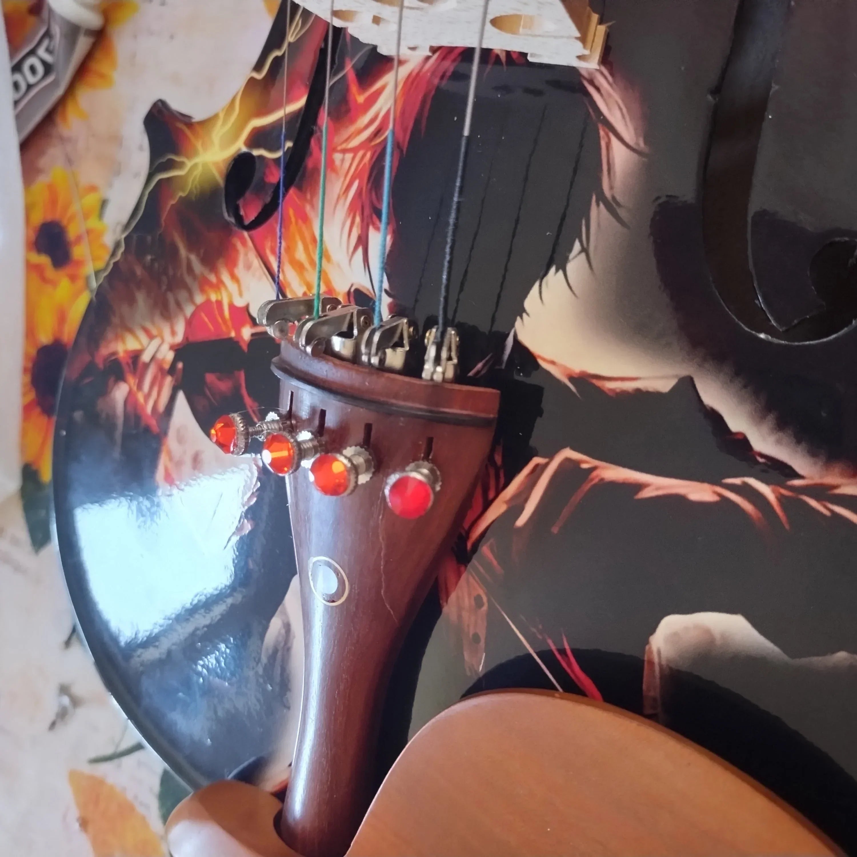 Lightning Boy Anime Violin Outfit | Carbon Fiber Bow & Crystal Tailpiece - Rozanna's Violins