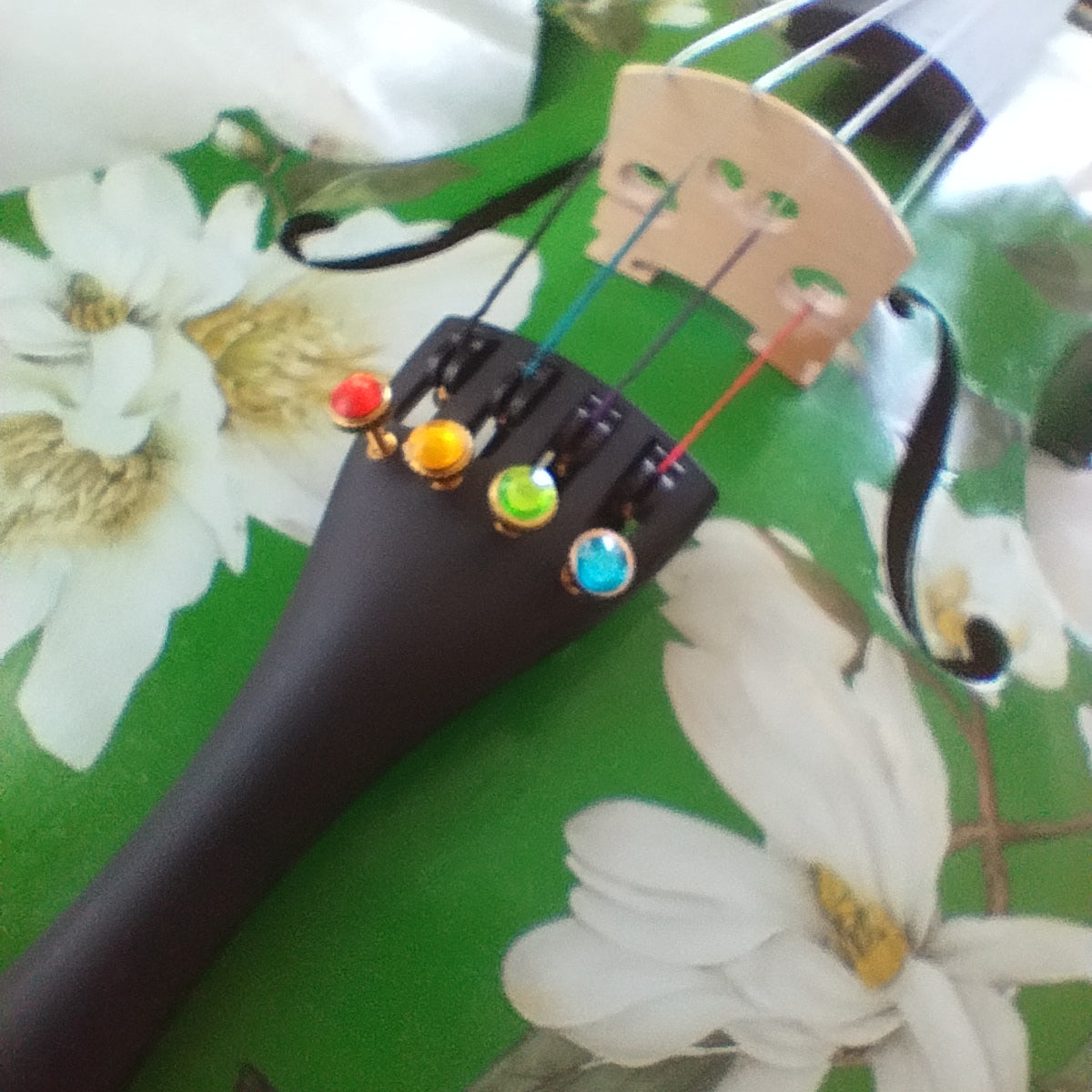 Color Coded Crystaline Violin Tailpiece