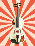 Butterfly Rose Tattoo White 1/4 Violin Outfit SUPER SAVINGS - Rozanna's Violins
