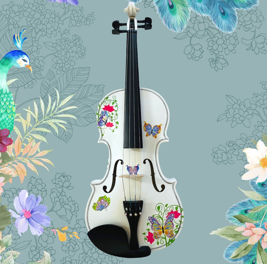 Butterfly Dream II White 1/2 Violin Outfit SUPER SAVINGS