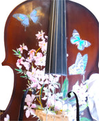 Cherry Blossom Cello Outfit | Pearl Fine Tuners & Brazilwood Bow - Rozanna's Violins