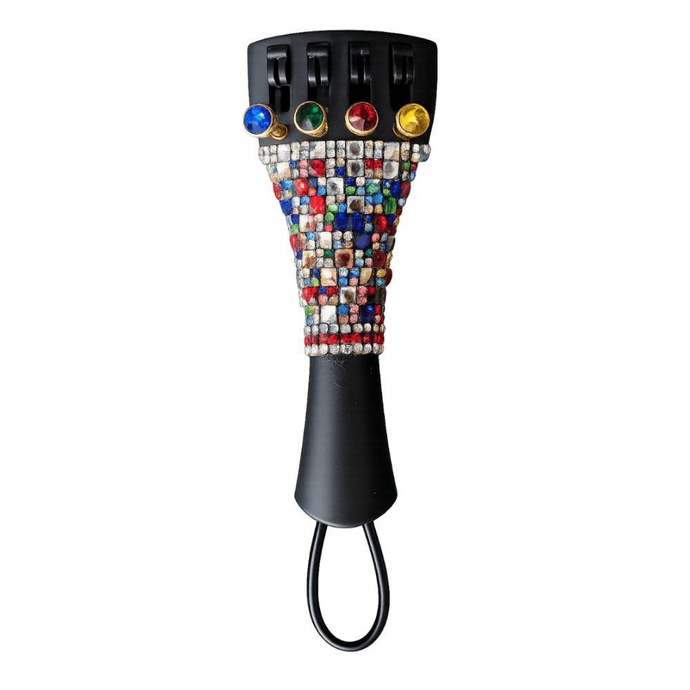 Rozanna's Lumina Artist Violin Outfit Multi-Color Crystal Tailpiece - Rozanna's Violins