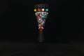 Carnival Crystalline Cello Tailpiece | Multicolor Crystal & Color - Coded Tuners - Rozanna's Violins