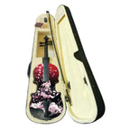 Cherry Blossom Girl Anime Violin Outfit | Carbon Fiber Bow & Faux Pearl Tailpiece - Rozanna's Violins