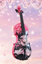 Cherry Blossom Girl Anime Violin Outfit | Carbon Fiber Bow & Faux Pearl Tailpiece - Rozanna's Violins