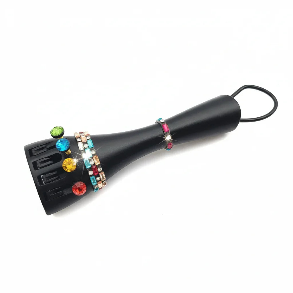 Color Key Violin Tailpiece | Color - Coded Crystal Fine Tuners for Easy Learning - Rozanna's Violins