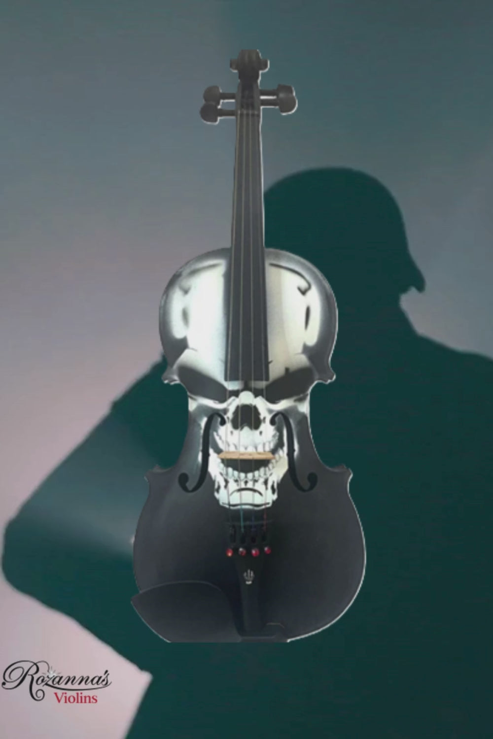 Scourge of War Skull Violin Outfit | Carbon Fiber Bow & Crystal Fine Tuners