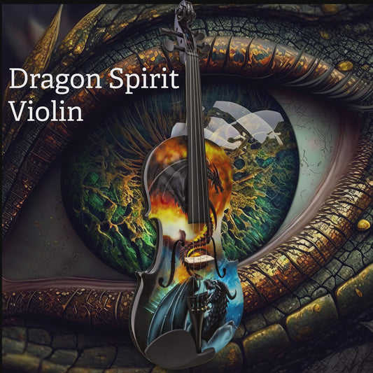 Dragon Spirit Black 1/2 Violin Outfit