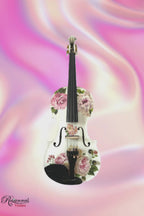 Rose Electric Acoustic White  3/4 Violin Outfit
