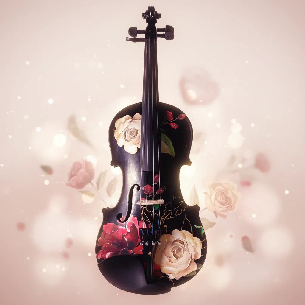 Rose Black Violin Outfit 1/2 - Rozanna's Violins