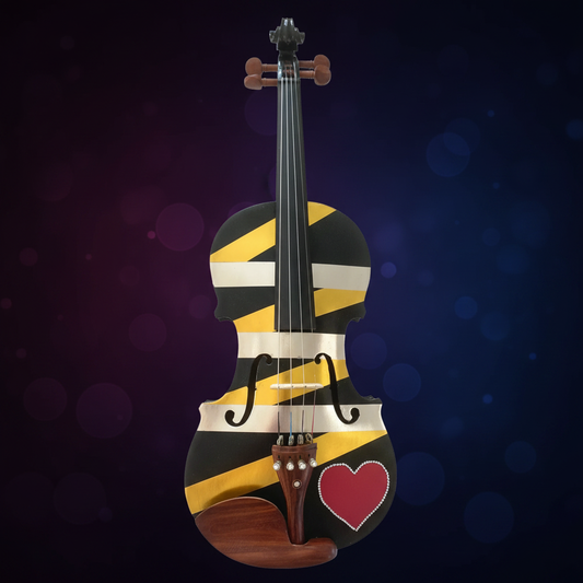 Rozanna's LOVE Wrap Violin — High Contrast Theatrical Editorial