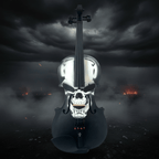 Scourge of War Skull Violin Outfit | Carbon Fiber Bow & Crystal Fine Tuners - Rozanna's Violins