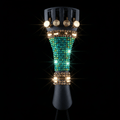 Teal Mirage Cello Tailpiece | Iridescent Teal & Gold Crystal - Rozanna's Violins