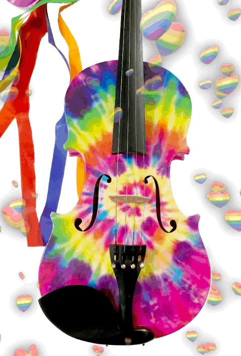 Tie Dye Violin - Rozanna's Violins