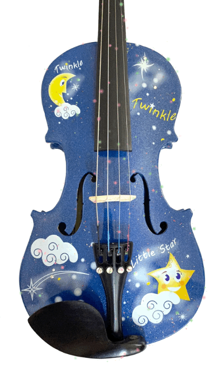 Blue Glitter Twinkle Star Violin Outfit - 1/4 Size