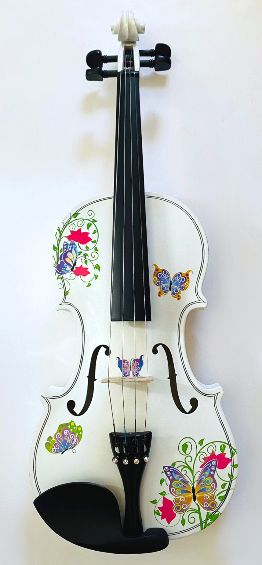 Butterfly BLING II White Violin Outfit - Rozanna's Violins
