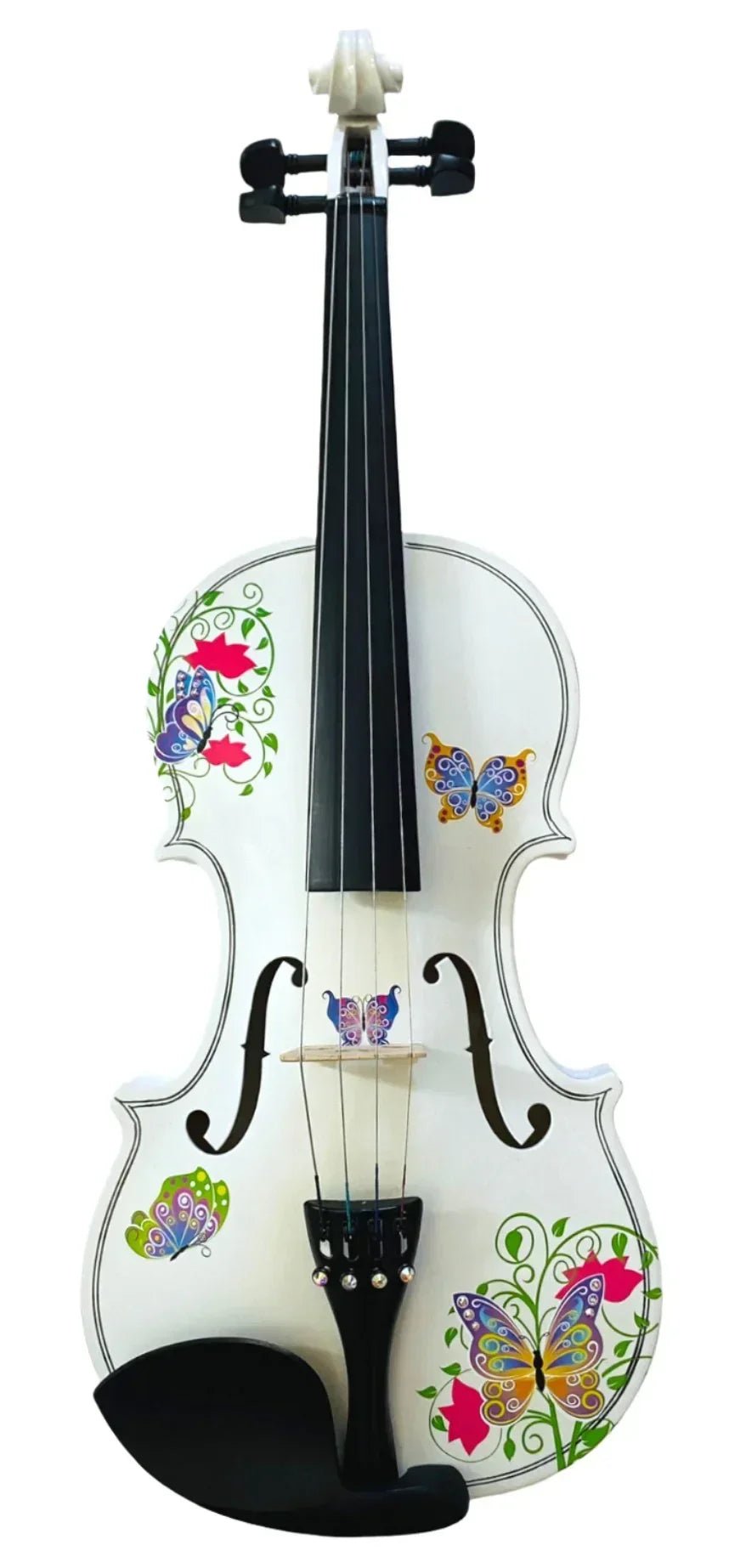 Butterfly BLING II White Violin Outfit - Rozanna's Violins