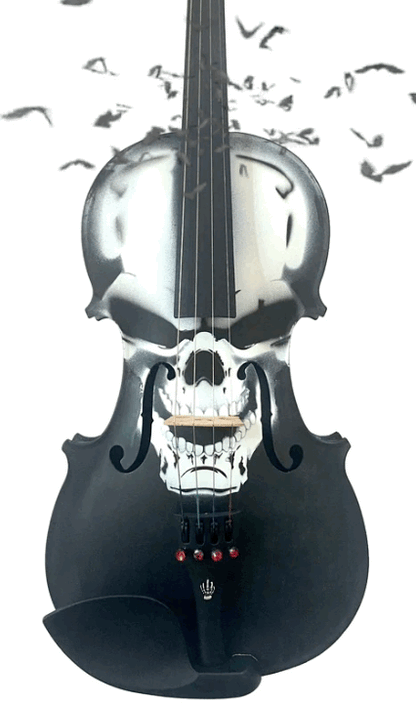 'Scourge of War' Skull Violin - Rozanna's Violins