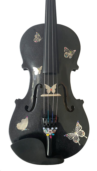 Rozanna's Metallic Butterfly Bling Black Violin Outfit