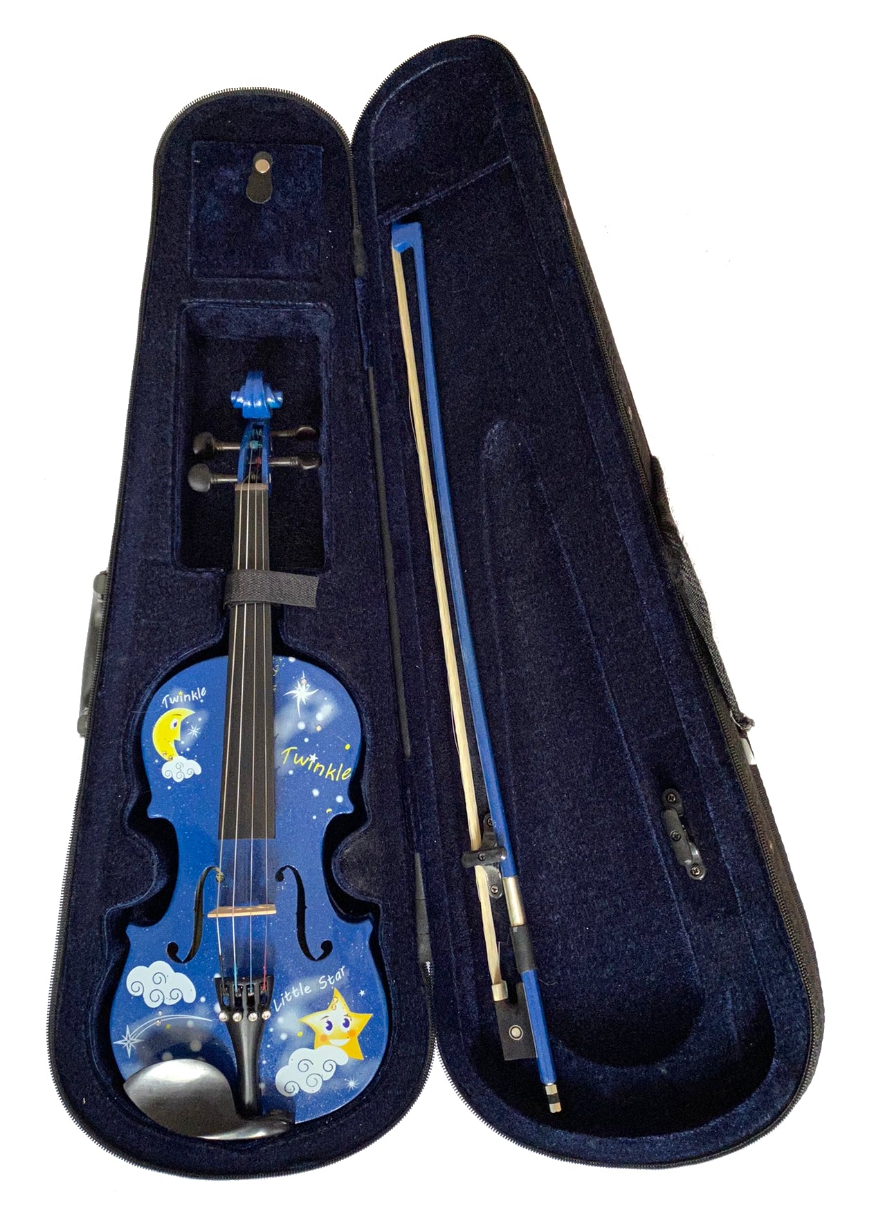 Blue Glitter Twinkle Star Violin Outfit - 1/4 Size