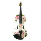 Rose Electric Acoustic White 3/4 Violin Outfit - Rozanna's Violins