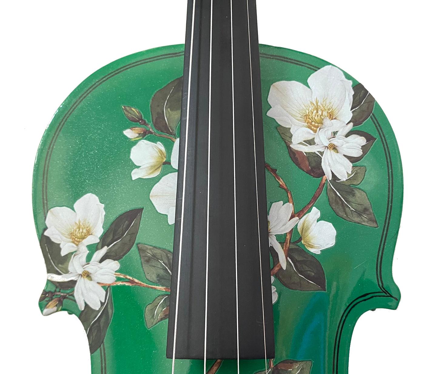 Magnolia Heaven Emerald Green Violin Outfit - Rozanna's Violins