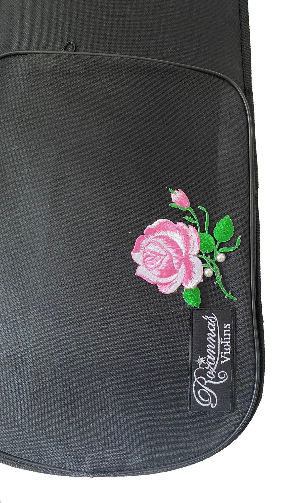 Butterfly Dream II Pink Glitter Violin Outfit | Pearl Tuners & Greco Border - Rozanna's Violins